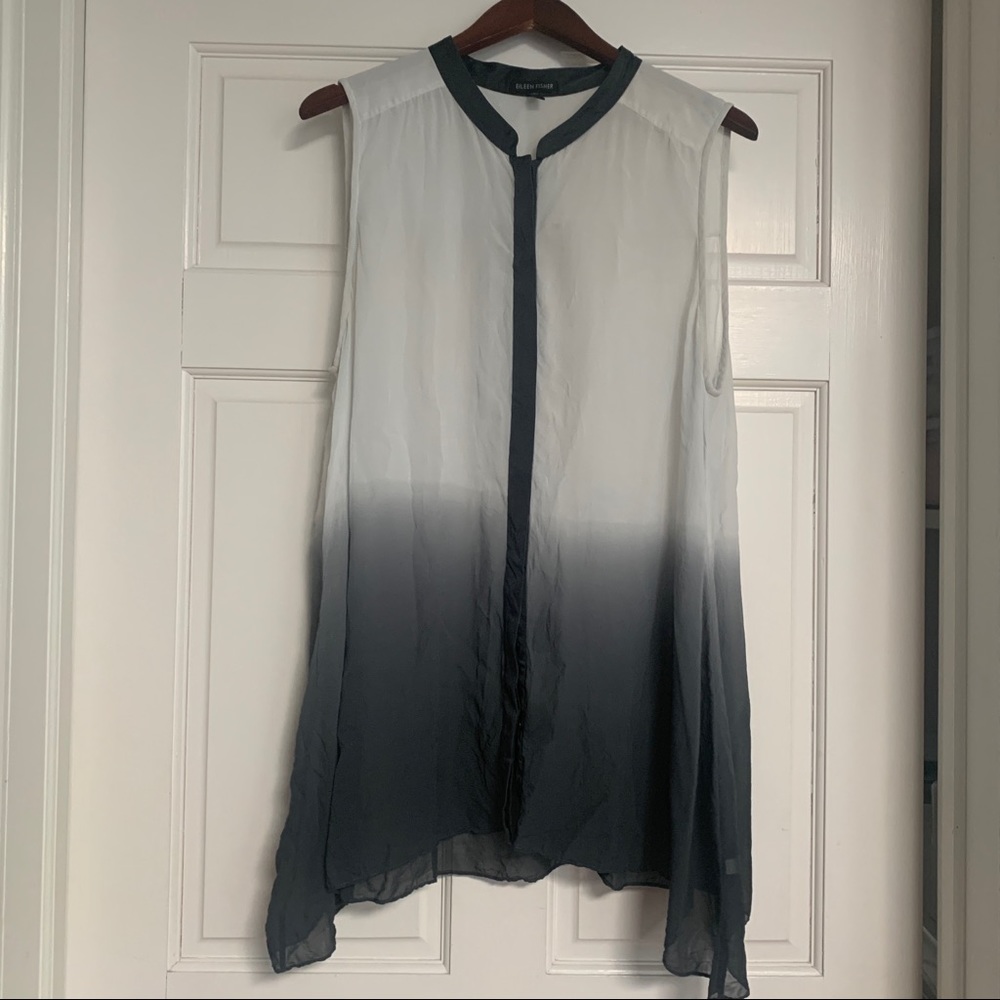 Translucent Ombr Silk Tunic By Eileen Fisher - image 1